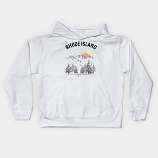 Rhode Island State Vintage Retro Kids Hoodie